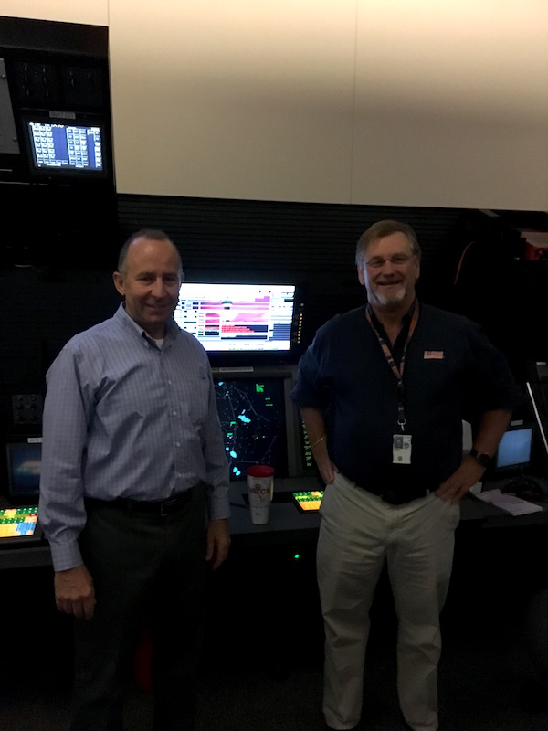 ATM Robert Berlucchi and NATCA FacRep William Fiedler in the new PBI TRACON