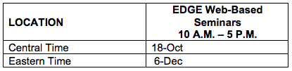 NATCA EDGE Seminar Dates