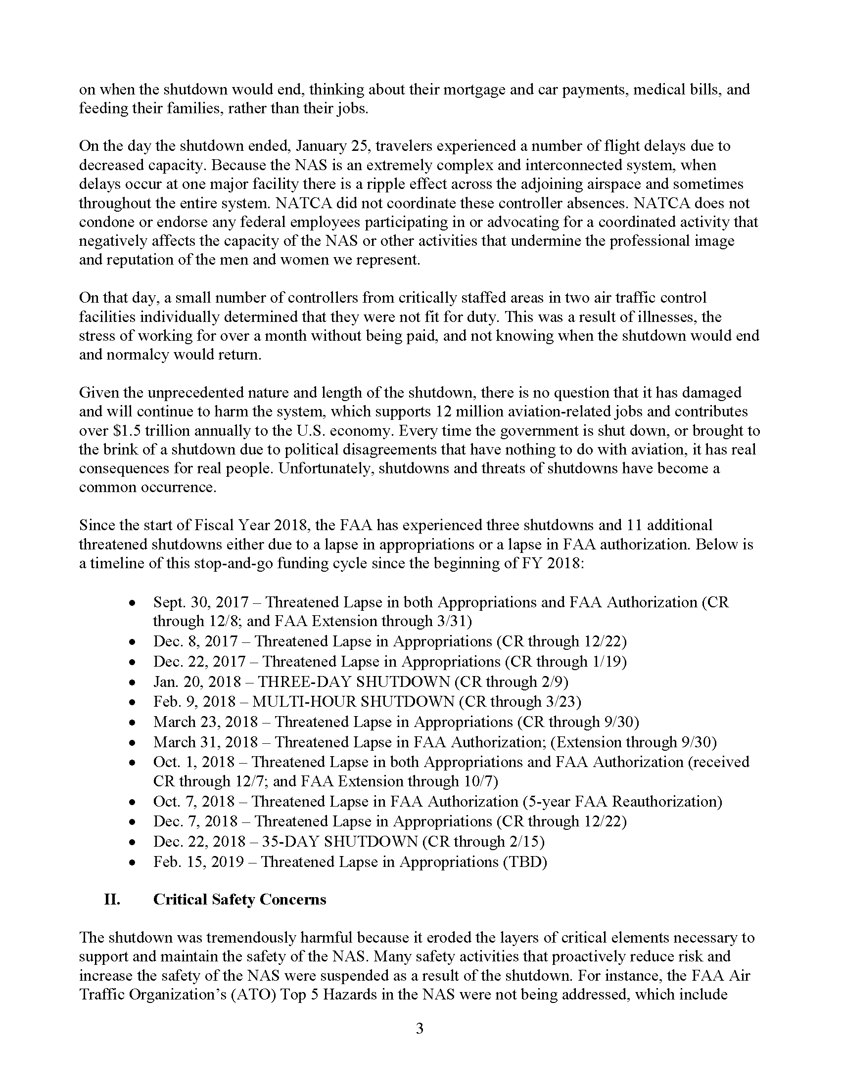 NATCA Paul Rinaldi Written Testimony for TI Aviation Subcommittee Feb 13 2019 FINAL Page 01