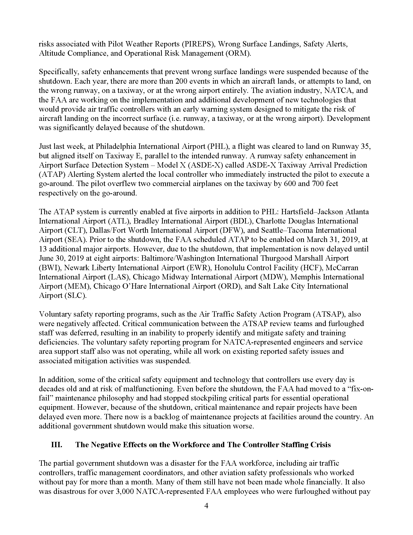 NATCA Paul Rinaldi Written Testimony for TI Aviation Subcommittee Feb 13 2019 FINAL Page 01