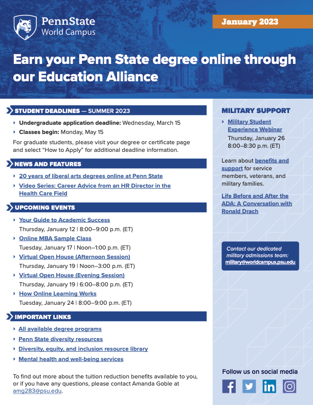 Penn State World Campus Application Status Penn State World Campus - NATCA