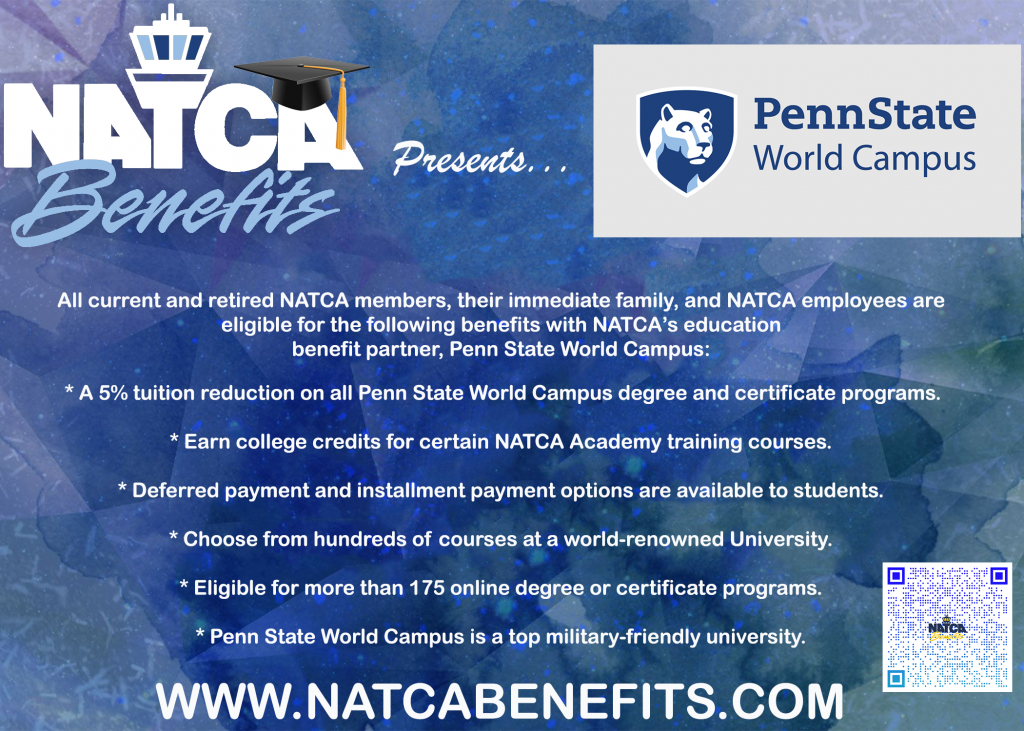 NATCA Benefits Offers Tuition Discounts in Partnership with Penn State