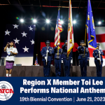 Region X Member Toi Lee Sings National Anthem at Fort Lauderdale Convention