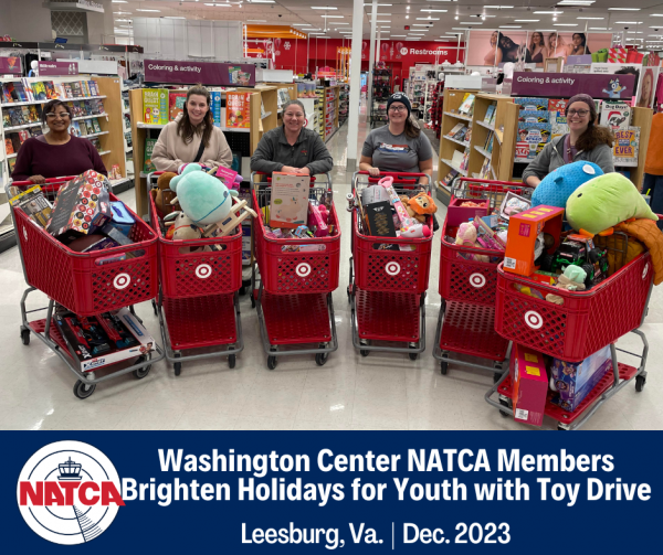 Washington Center NATCA Members Brighten Holidays for Youth with Toy Drive